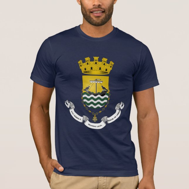 Vapensköld av Lisbon Lisboa Portugal Tee Shirt (Framsida)