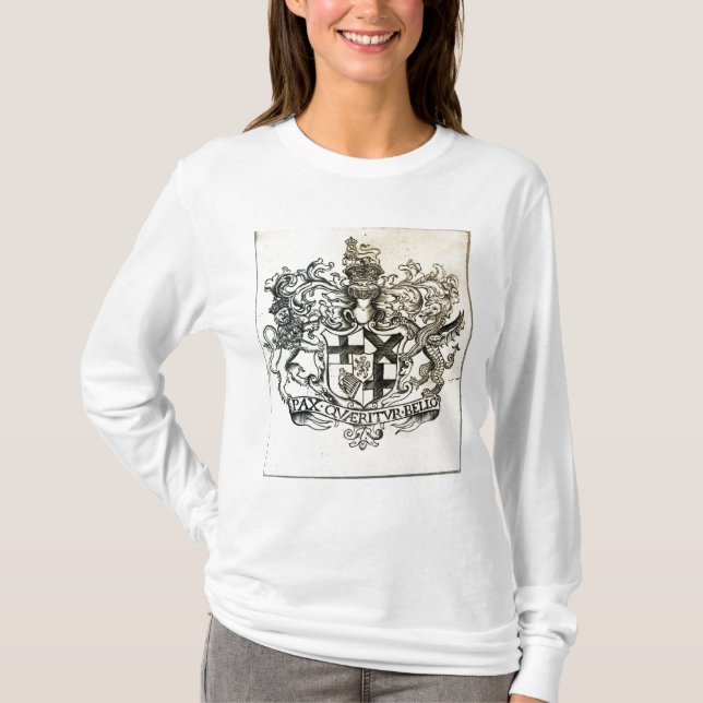 Vapensköld av Oliver Cromwell T Shirt (Framsida)