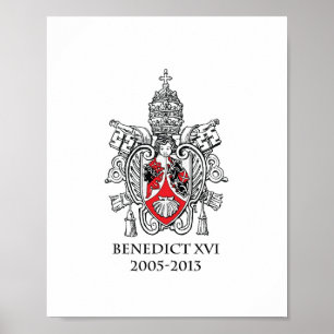 Vapensköld av trycket för Pope Benedict XVI Poster