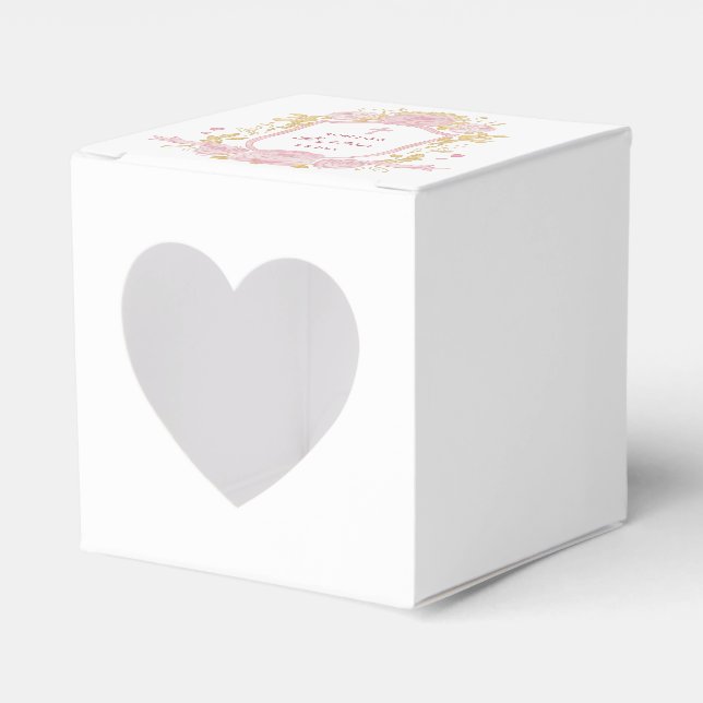 Vapensköld av vattenfärgad Ro Baptism Heart Presentaskar (Framsidan Sidan)