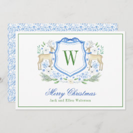 Vapensköld av vattenfärgsmonogram Initial renhet Julkort