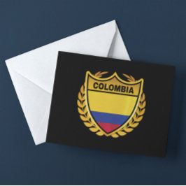 Vapensköld Badge för Colombias nationella Flagga G Vykort