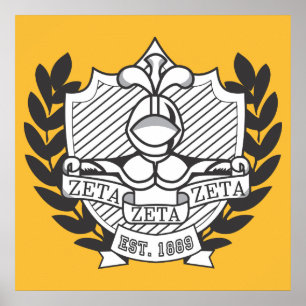Vapensköld för broderskap för ZetaZetaZeta - f Poster