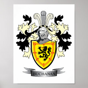 Vapensköld för Buchanan familjvapensköld Poster