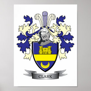 Vapensköld för Clark familjvapensköld Poster