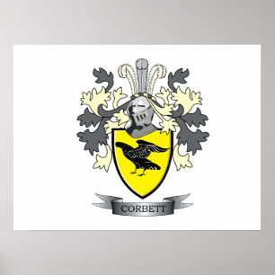 Vapensköld för Corbett familjvapensköld Poster
