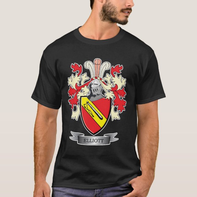 Vapensköld för Elliott familjvapensköld Tee Shirt (Framsida)
