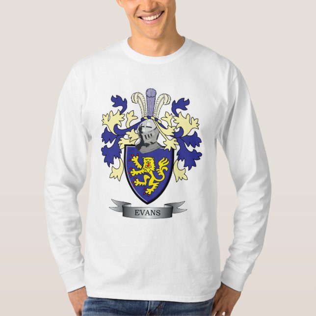 Vapensköld för Evans familjvapensköld Tee Shirt (Framsida)