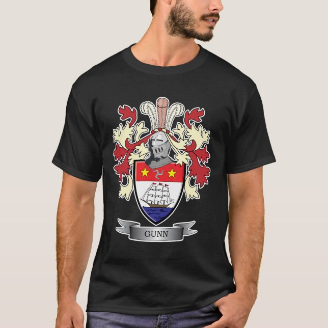 Vapensköld för Gunn familjvapensköld Tee Shirt (Framsida)