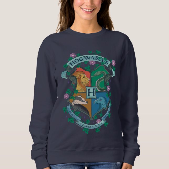 VAPENSKÖLD FÖR HOGWARTS™-Blommigt T Shirt (Framsida)