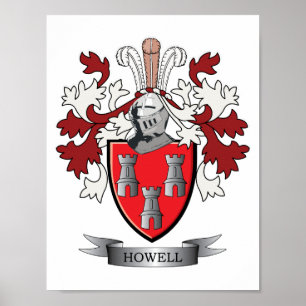 Vapensköld för Howell familjvapensköld Poster