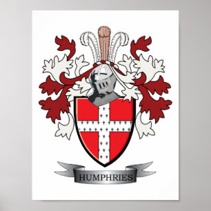 Vapensköld för Humphries familjvapensköld Poster