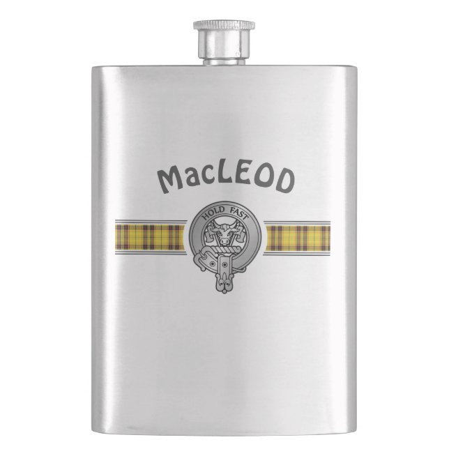 Vapensköld för klan MacLeod (Redigera) och Tartan Fickplunta (Framsidan)