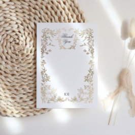 Vapensköld för klassisk Elegant, Monogram Bröllop Tack Kort