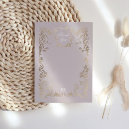 Vapensköld för klassisk Elegant, Monogram Bröllop Tack Kort