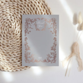 Vapensköld för klassisk Elegant, Monogram Bröllop Tack Kort