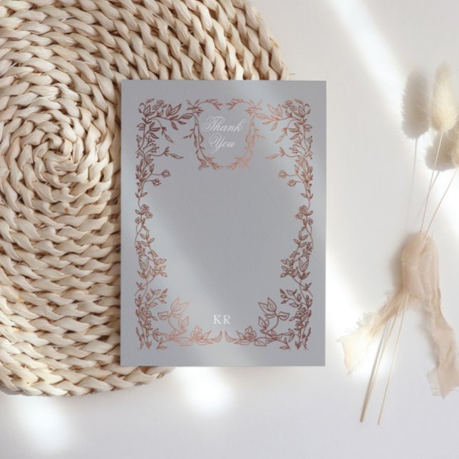 Vapensköld för klassisk Elegant, Monogram Bröllop Tack Kort (Skapare uppladdad)