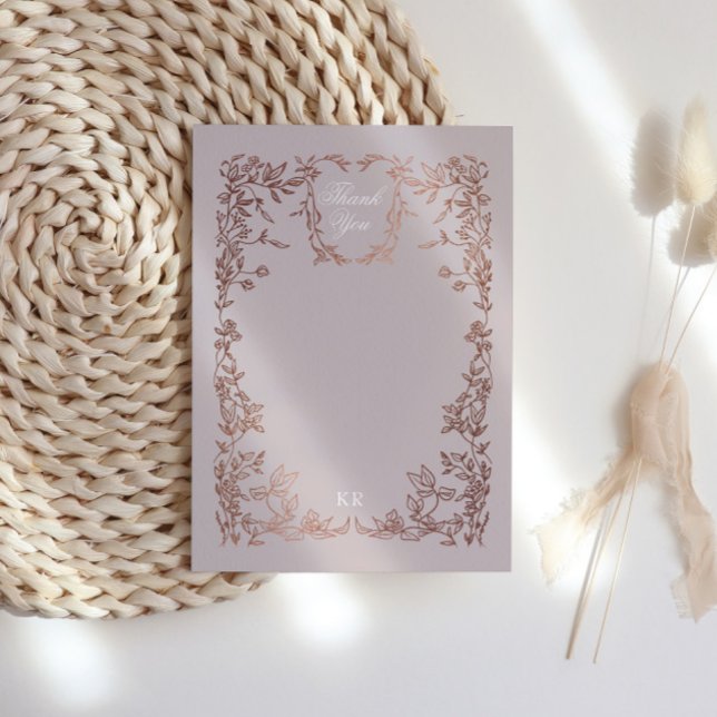 Vapensköld för klassisk Elegant, Monogram Bröllop Tack Kort (Skapare uppladdad)