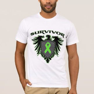 Vapensköld för lymfkörtelcancercanceröverlevande t shirt