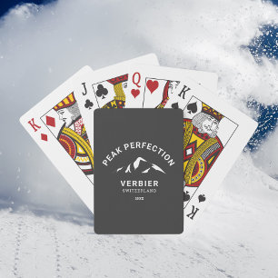 Vapensköld för maximal perfektion för vinter-skido casinokort