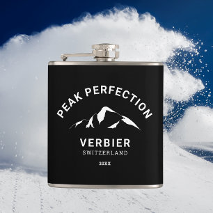 Vapensköld för maximal perfektion för vinter-skido fickplunta