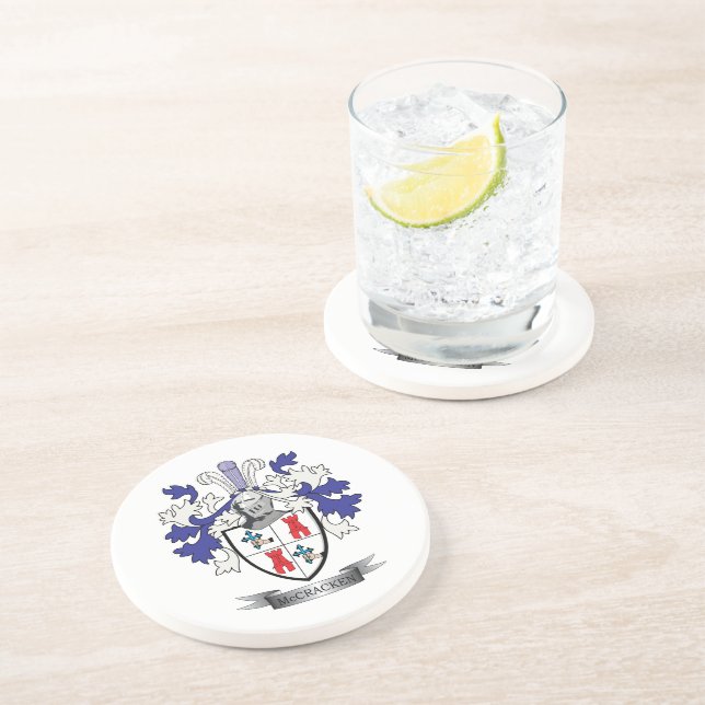 Vapensköld för McCracken familjvapensköld Underlägg Sandsten (Sidan)