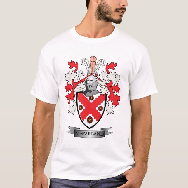 Vapensköld för McFarland familjvapensköld Tee Shirt (Framsida)