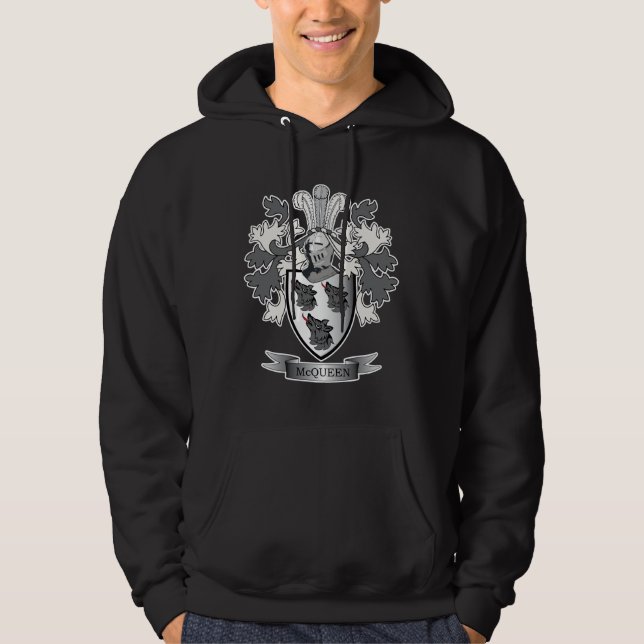 Vapensköld för McQueen familjvapensköld Hoodie (Framsida)
