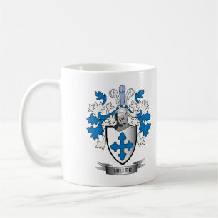 Vapensköld för mjölnarefamiljvapensköld kaffemugg