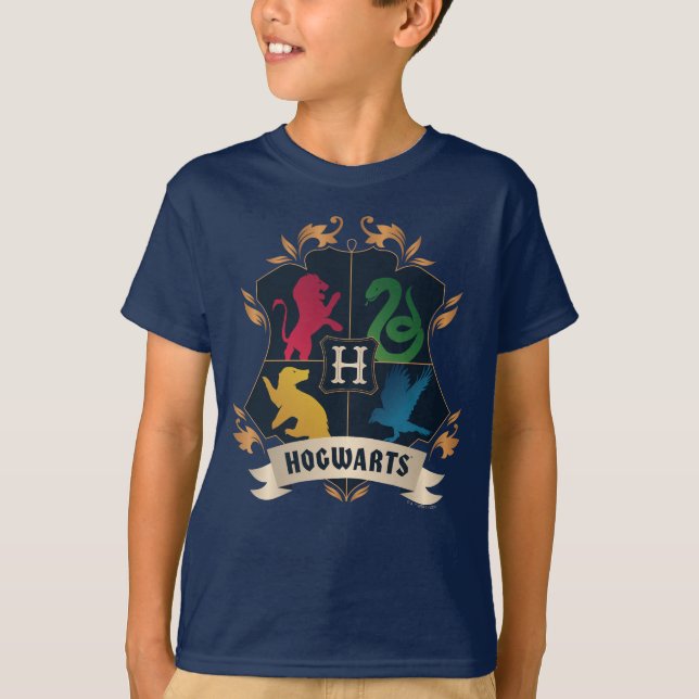 Vapensköld för Ornate HOGWARTS™ House T Shirt (Framsida)