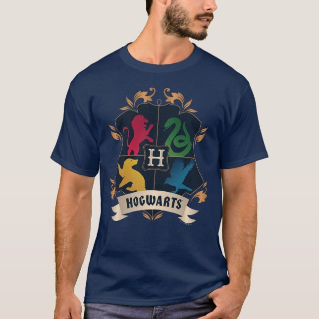 Vapensköld för Ornate HOGWARTS™ House T Shirt (Framsida)