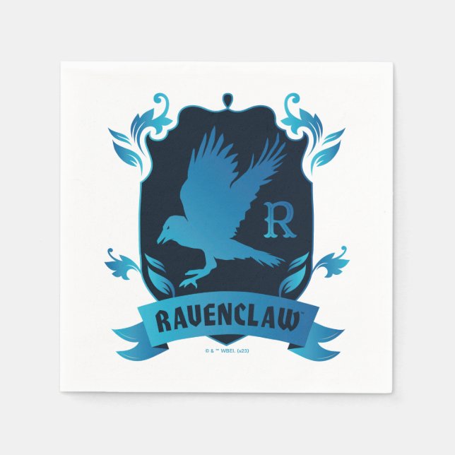 Vapensköld för Ornate RAVENCLAW™ House Pappersservett (Framsidan)