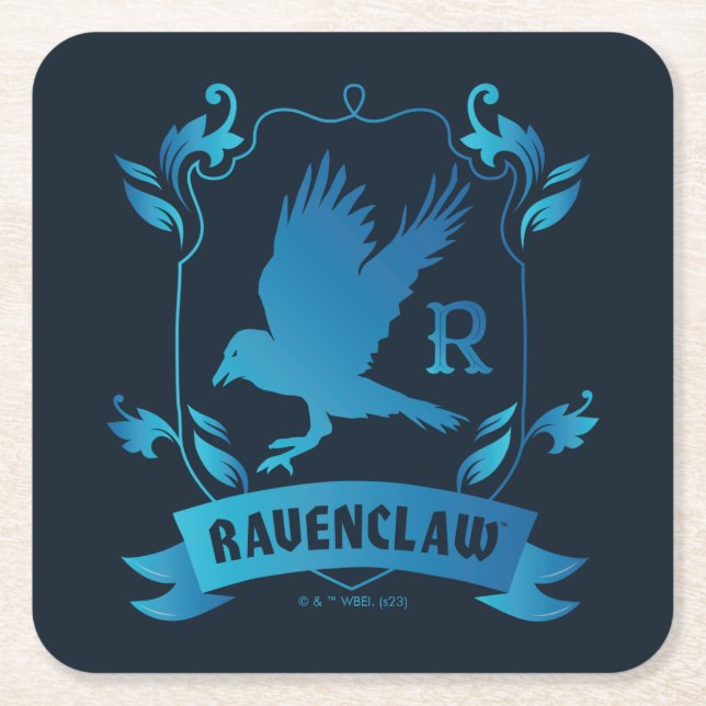Vapensköld för Ornate RAVENCLAW™ House Underlägg Papper Kvadrat (Framsidan)