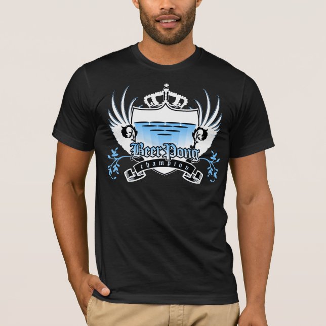 vapensköld för royal av ölpongmästare tee shirt (Framsida)