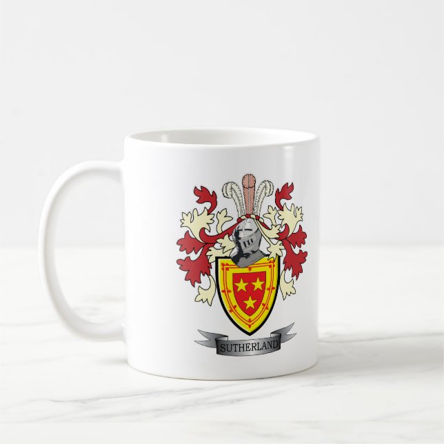 Vapensköld för Sutherland familjvapensköld Kaffemugg (Vänster)