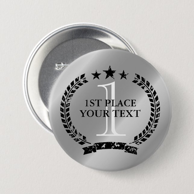 vapensköld för utandning av medallagret i silver 1 knapp (Framsida & baksida)