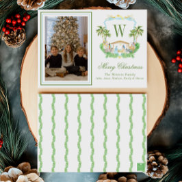 Vapensköld för vattenfärgsmonogram initialt nyskap julkort