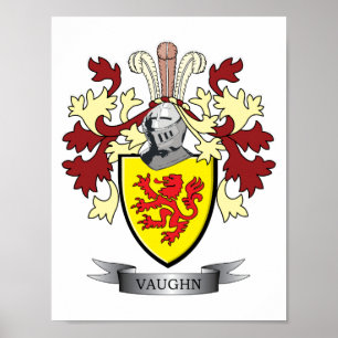 Vapensköld för Vaughn familjvapensköld Poster