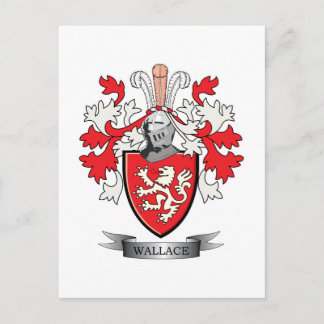 Vapensköld för Wallace familjvapensköld Vykort