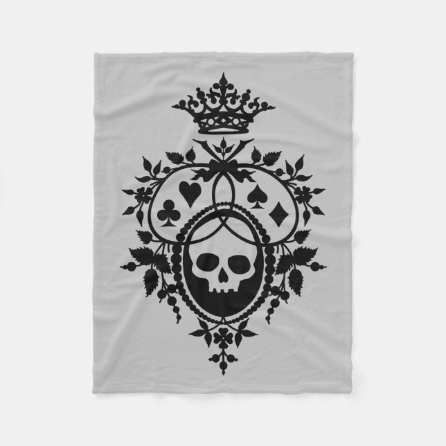 Vapensköld med Skull och Cardwear Blanket Fleecefilt (Framsidan)