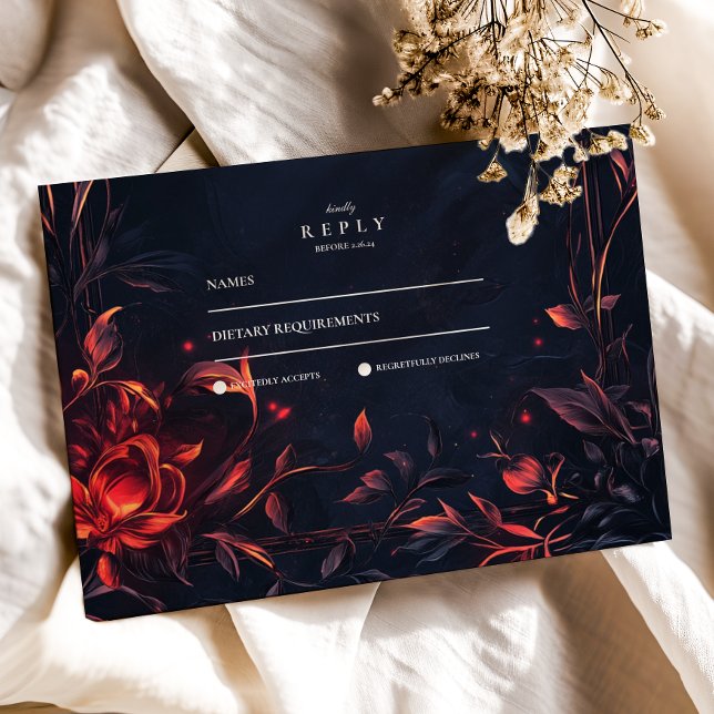 Vapensköld Monogram Art nouveau Blommigt Bröllop OSA Kort (Skapare uppladdad)