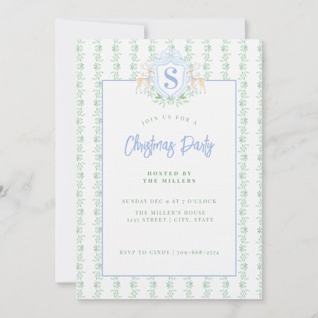 Vapensköld Monogram för moraljushjul Inbjudningar (Framsida)