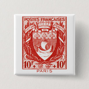 Vapensköld Paris, frankrike Knapp