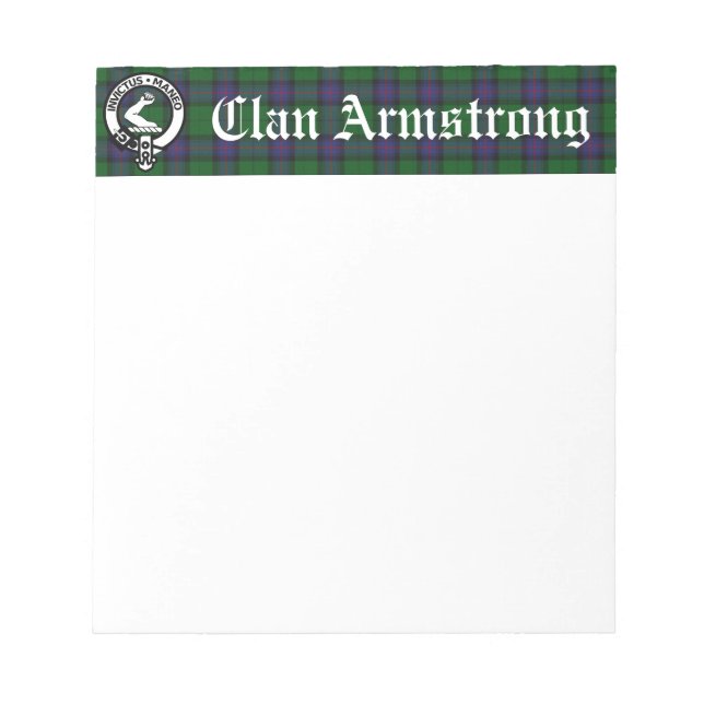 Vapenskölden Badge och Anteckningsblocket Tartan K Anteckningsblock (Framsida)
