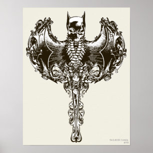 Vapenskölden Batman Cowl och Skull Poster