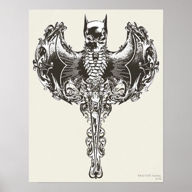 Vapenskölden Batman Cowl och Skull Poster (Framsidan)