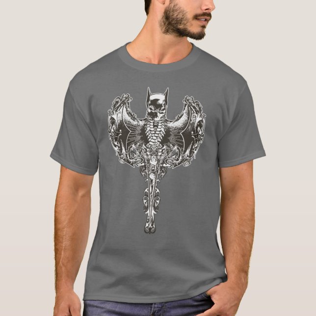 Vapenskölden Batman Cowl och Skull Tee Shirt (Framsida)