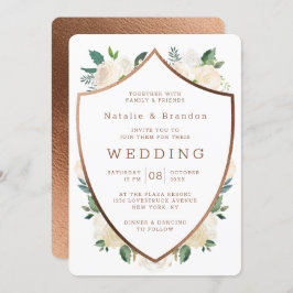 Vapenskölden Bröllop i jordbrukshus Fresh Rustic F Inbjudningar