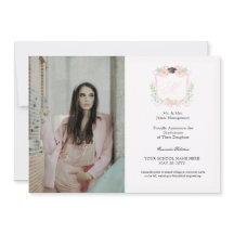 Vapenskölden Coquette Ribbon Studenten Monogram