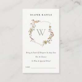 Vapenskölden för Wildblomma Diaper Raffle Baby Sh Tilläggskort